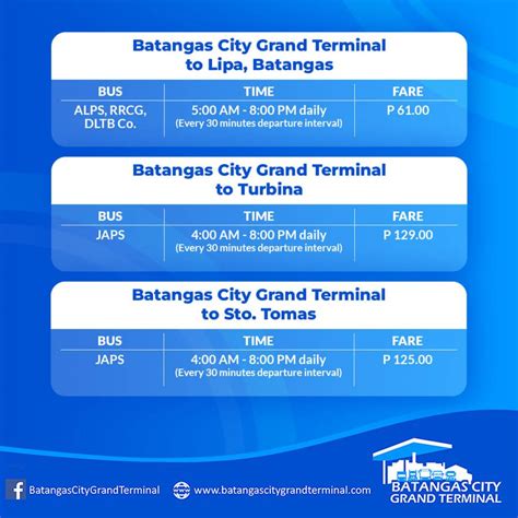 calamba to batangas grand terminal